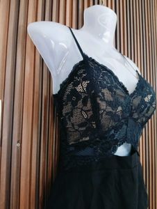 Black Lace Teddy Bodysuit