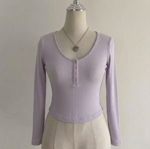 lavender slim fitted full sleeves top