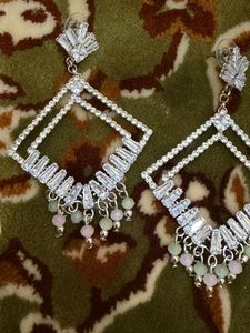 Dazzling Rhombus Drop Earrings