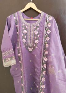 Premium Embroidery Straight Suit