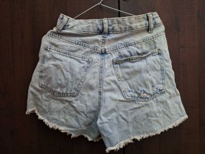 Distressed Denim Shorts