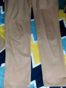 Nude Color Cargo Trousers For Women