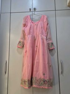 Elegant Pink Kurta with Embellishments