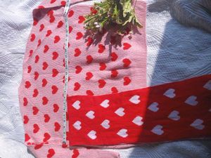 Pink Heart Sweater with scarf