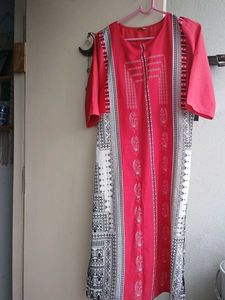 Vibrant Pink Printed Kurta