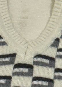 Vintage Patterned Knit Vest