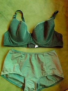 Blue Glitter Bra N Panty Set