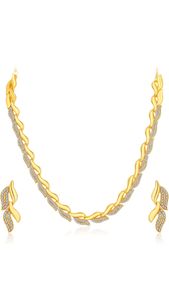 sukkhi alloy plated gold necklace set