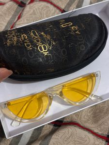 Yellow Half-Frame Sunglasses
