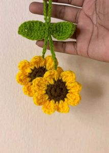 🌼 Handmade Crochet Flower Bag Charms 🌼