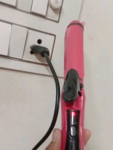 Pink Hair Curling Iron and straightener
