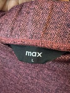 Maroon Button-Down Midi Skirt