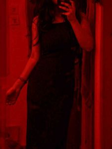Sleek Black Spaghetti Strap Dress