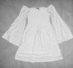 White Off-Shoulder Lace Dress