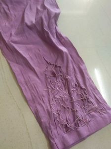 Purple Embroidered Kurta  set suit