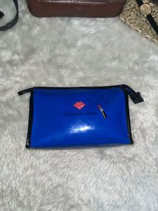 Vibrant Blue Cosmetic Pouch