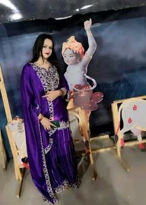 Purple Embroidered Salwar Suit