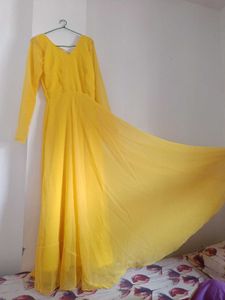 Yellow Anarkali