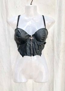 1168. Black Corset Bustier Top