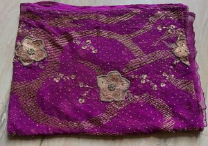 Summer Sale🔥Royal Purple Embroided Dupatta