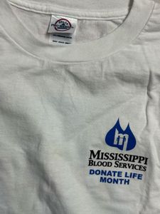 White Mississippi Blood Services T-Shirt
