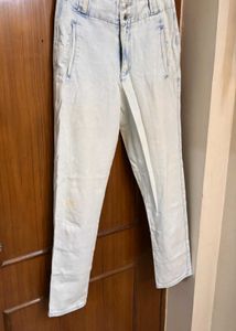 Light Wash Denim Jeans-Ice Blue