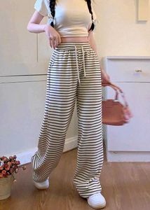 Winter Striped Wide Leg Lounge Pants