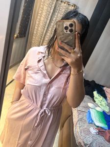 Chic Pink Shirt Dress🦋🩷