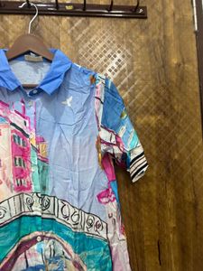 Vibrant Abstract Print Swimsuit Cover-Up(Brand new