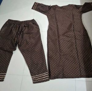 Elegant Brown Kurta Set