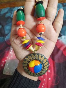 boho neklace with earings