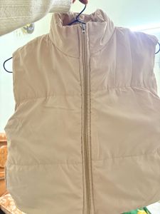 Beige Puffer Vest - Stylish &amp; Warm