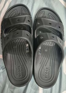 Black Crocs Comfort Slides