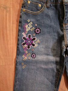 Girls Kids Jeans For Flower Digsin