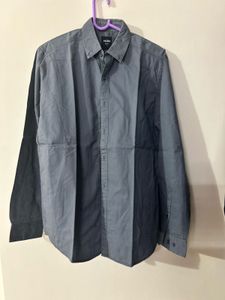 Men's Charcoal Grey Button-Down Shirt