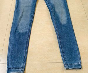 Blue High-Waist Skinny Jeans