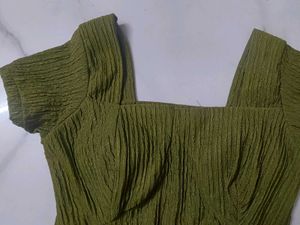 Chic Ruched padded Square Neck Top