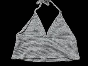 Crochet Halter Neck Bikini Top