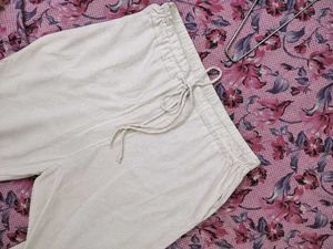 Casual Beige Linen Pants