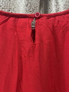 Red Embroidered Top