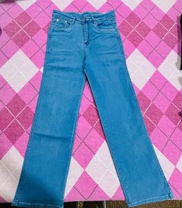 Blue Denim straight Leg Jeans
