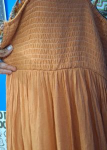 Orange Crochet Maxi Dress