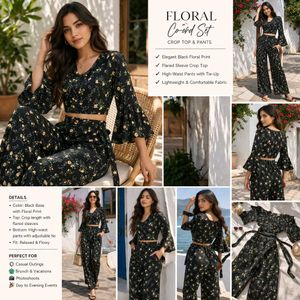 Chic Floral Print Co-ord Set