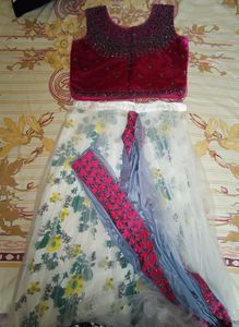 Beautiful indo western lehenga set
