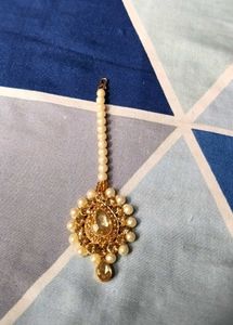 Exquisite Gold Pearl Necklace &amp; Earring Set