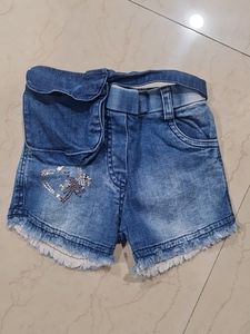 Blue Girls Shorts- 9-18m