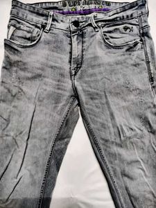 Stylish Gray Denim Jeans