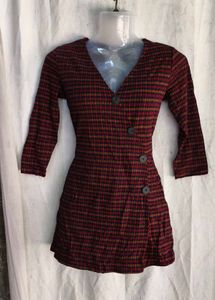 Plaid Wrap romper