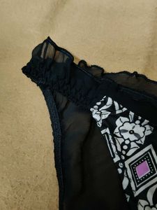 Sheer Briefs with Pink Diamond Print