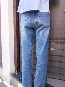 Stylish Blue Denim Jeans for Women straight jean